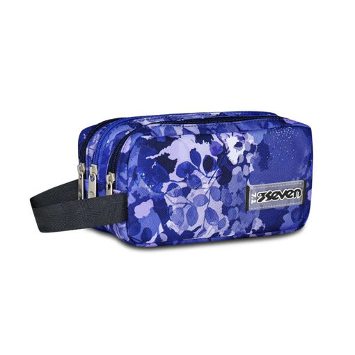 Picture of SEVEN FREETHINK 3 ZIPPER VIOLET PENCIL CASE